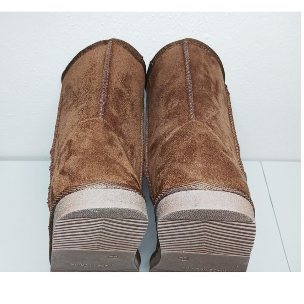NWT, Snow Boots, Mid-Calf Faux Suede Slip-On with Soft Faux Fur Lining - Picture 6 of 12